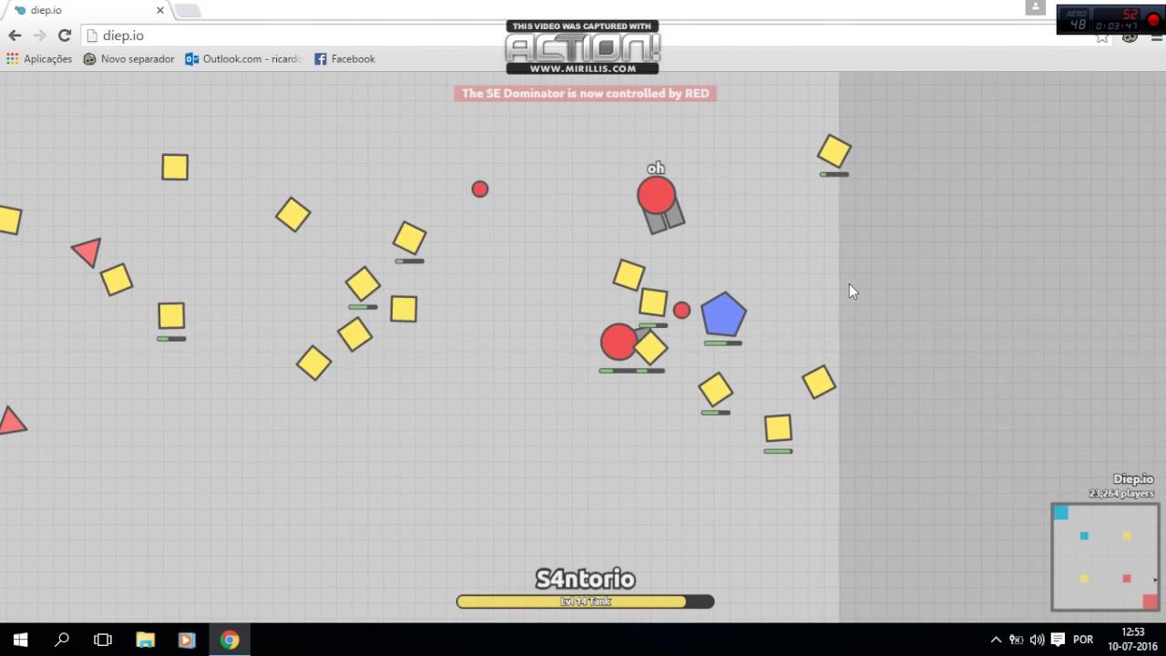 gameplay de diep.io