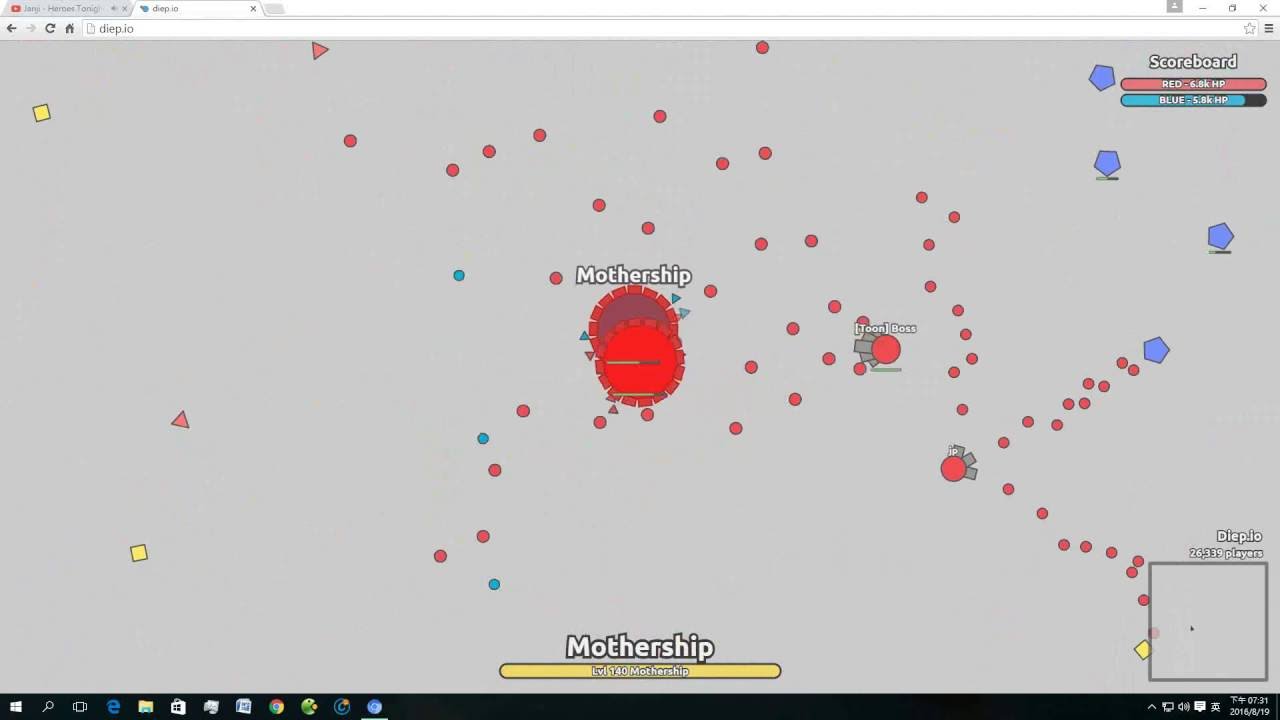 Diep.io mothership gameplay