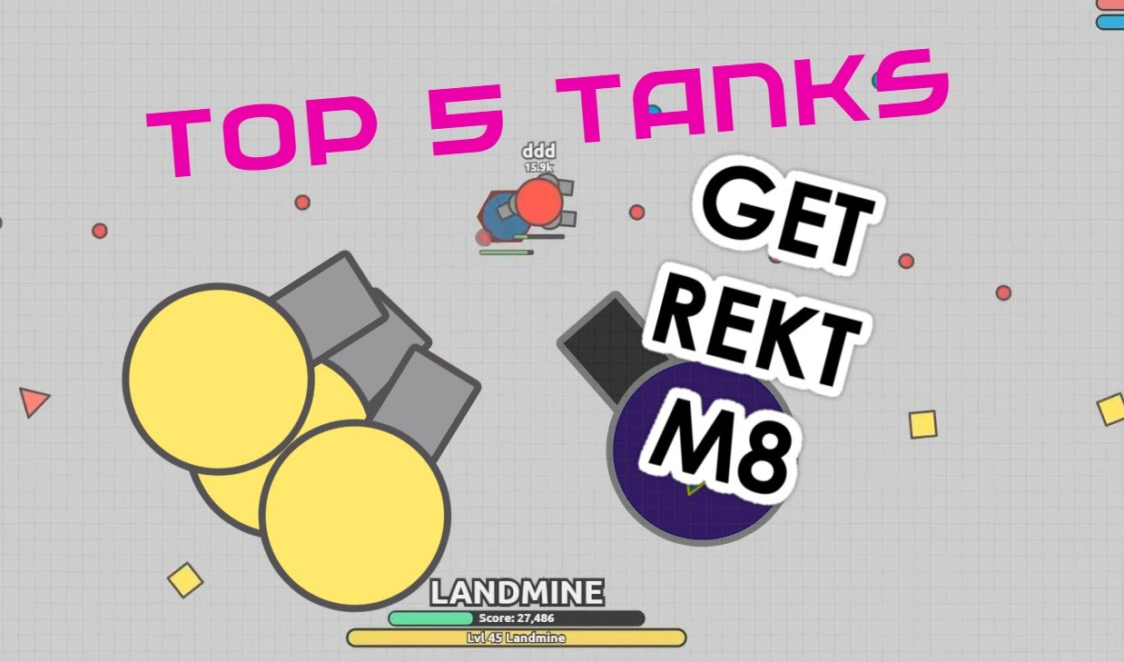 Top 5 tanks diep.io / diepio / diep / tank game