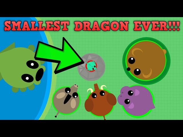 SMALLEST DRAGON EVER! WORLDS SMALLEST DRAGON 0XP! (Mope.io New Update)